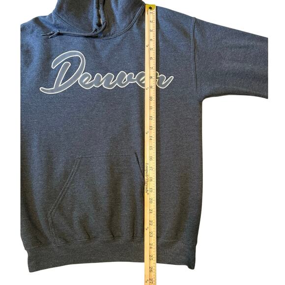Denver Colorado State Flag University Hoodie Sweatshirt Gray Unisex Size S - Picture 7 of 8